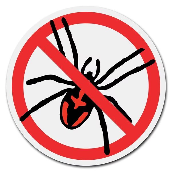 No Spider Circle Vinyl Laminated Decal, Signmission, Mfr#: D-36-CIR-No Spider